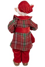 C&E Giftware Beelden Collectables  - Elf Gekleed als Kerstman pop 30cm