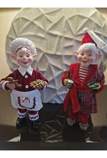C&E Giftware Figurines Collectables - Elf dressed as Chef Santa Claus 30 cm