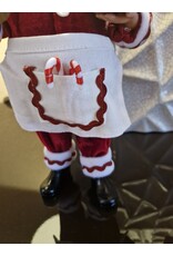 C&E Giftware Beelden Collectables  - Elf Gekleed als Chef-kok Kerstman 30cm