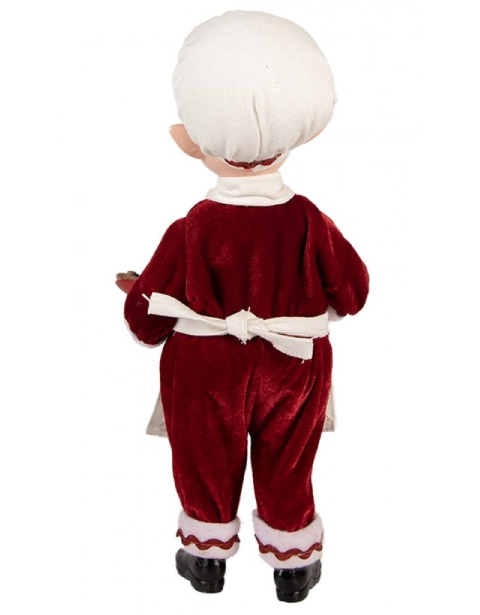 C&E Giftware Figurines Collectables - Elf dressed as Chef Santa Claus 30 cm