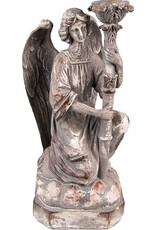 C&E Giftware & Lifestyle - Kandelaar Engel Antiek Stijl 29cm