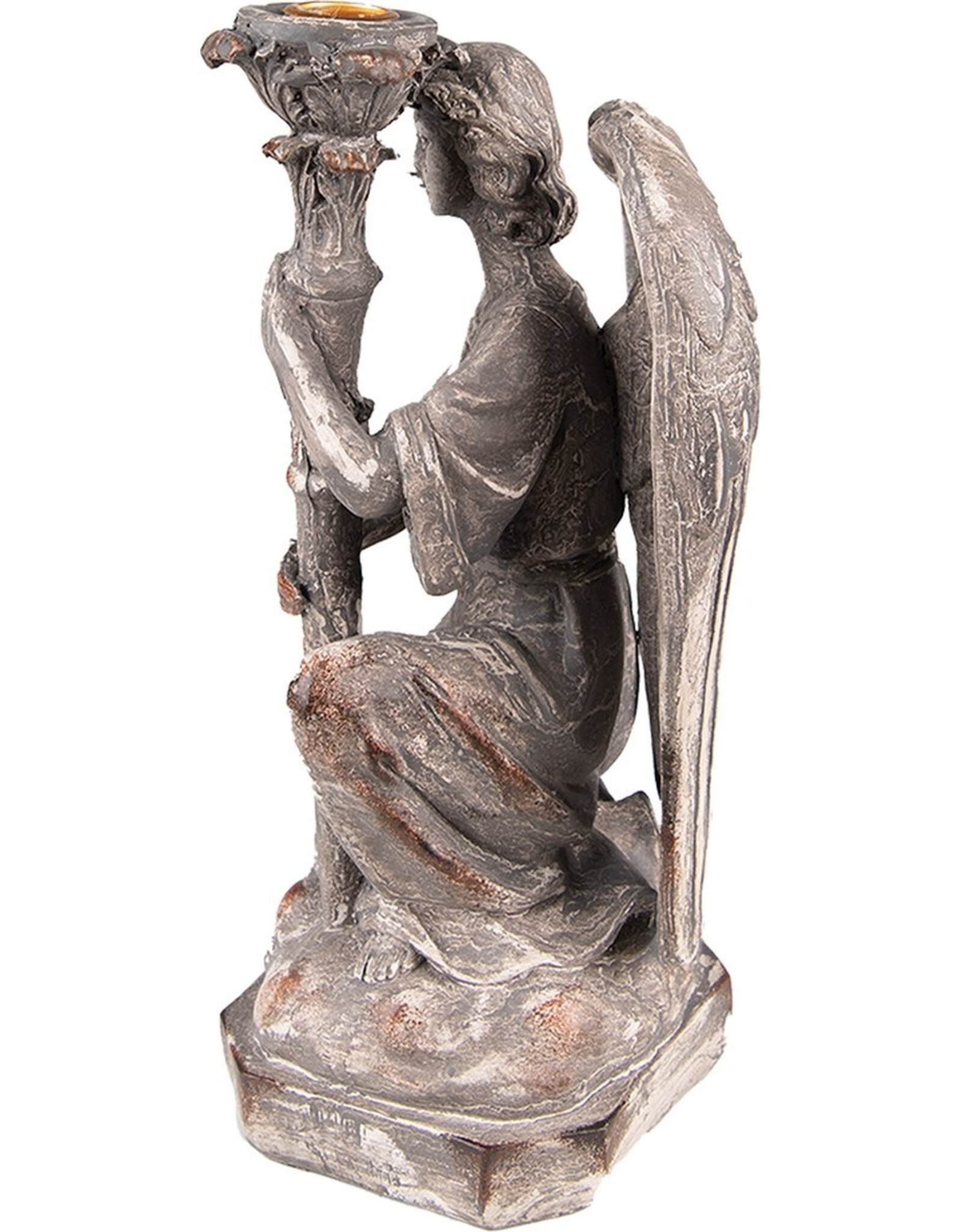 C&E Giftware & Lifestyle - Angel Candlestick Antique Style 29 cm