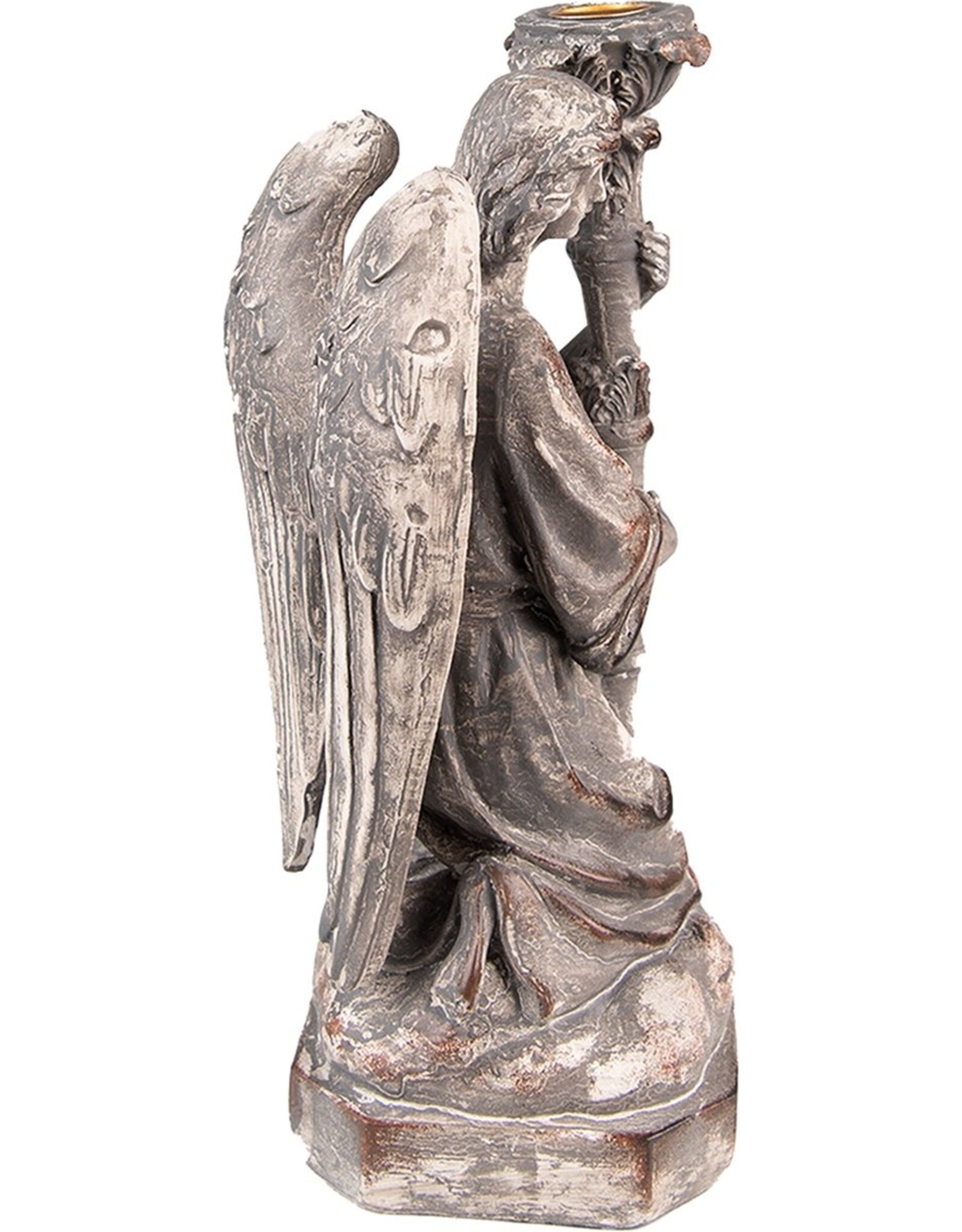 C&E Giftware & Lifestyle - Angel Candlestick Antique Style 29 cm