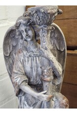 C&E Giftware & Lifestyle - Kandelaar Engel Antiek Stijl 29cm