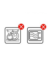 C&E Giftware & Lifestyle - Kop en Schotel Groen Wit Porselein Bloemen - set van 4