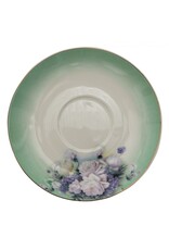 C&E Giftware & Lifestyle - Kop & Schotel Groen Wit Porselein Bloemen