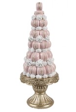 C&E Giftware Beelden Collectables - Decoratief Beeld Taart Roze Macarons 30 cm
