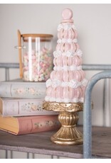 C&E Giftware Figurines Collectables - Decorative Figurine Cake Pink Macarons 30 cm