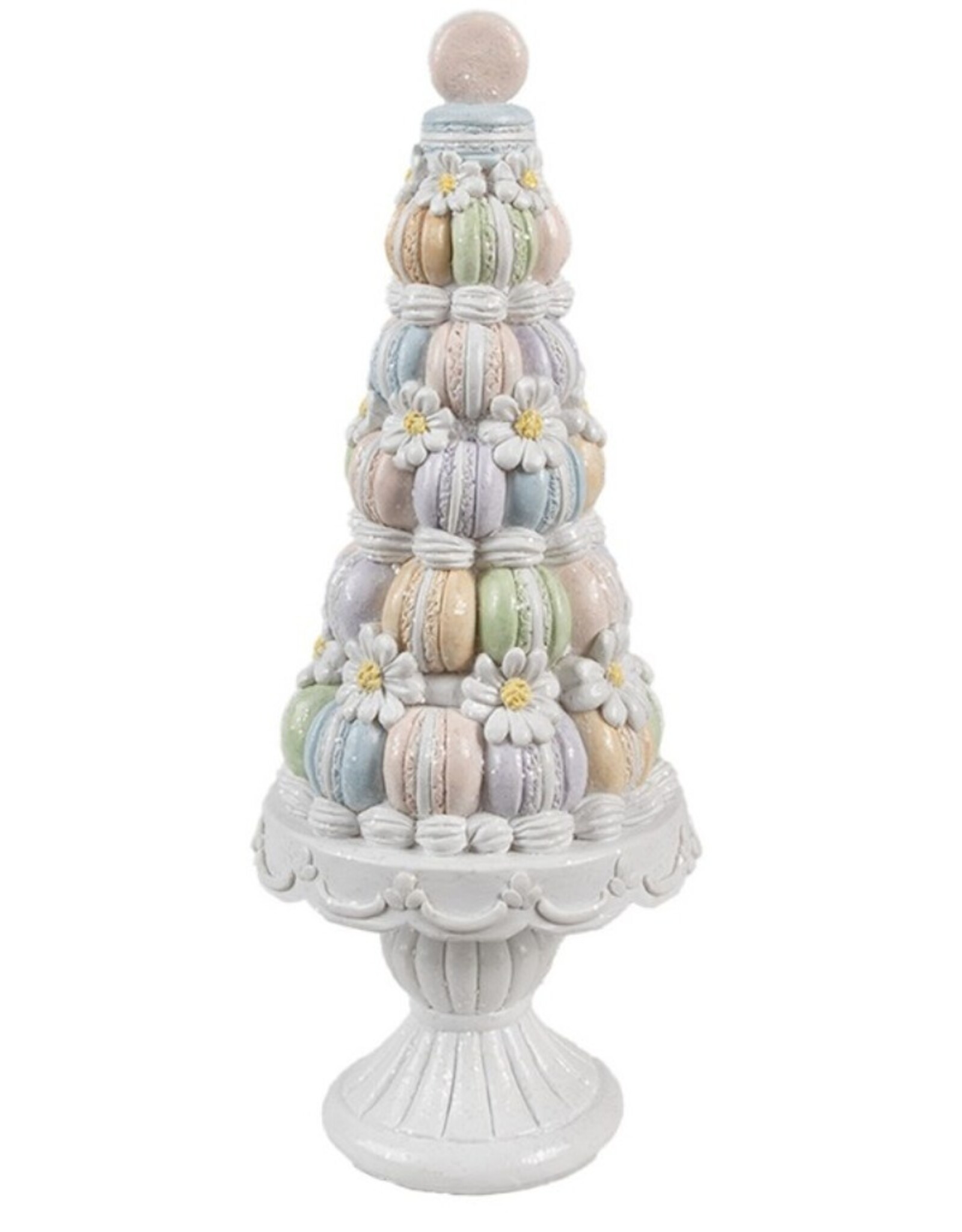 C&E Giftware Figurines Collectables - Decorative Figurine Cake White-Pink Macarons 30 cm  - Copy