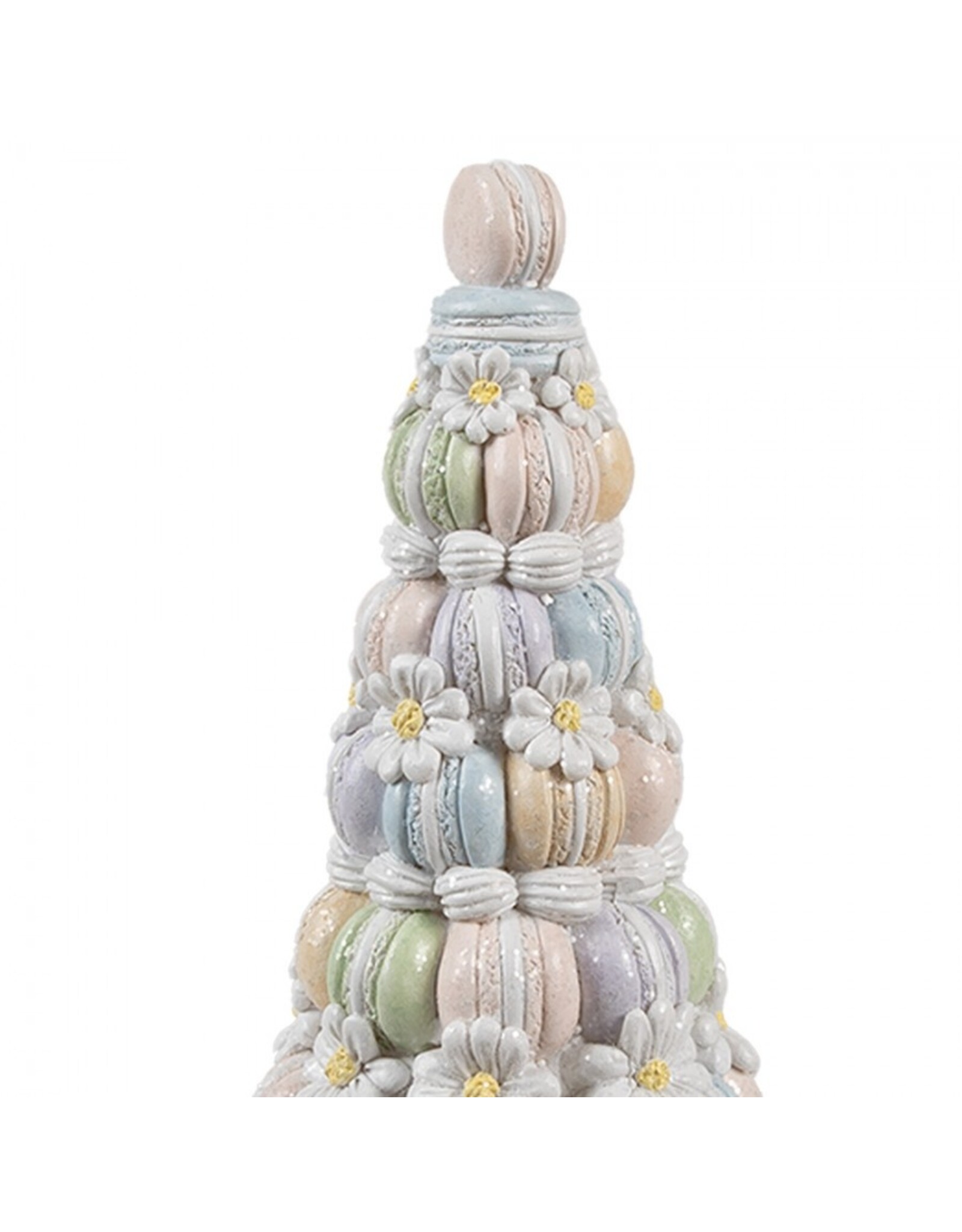 C&E Giftware Figurines Collectables - Decorative Figurine Cake White-Pink Macarons 30 cm  - Copy