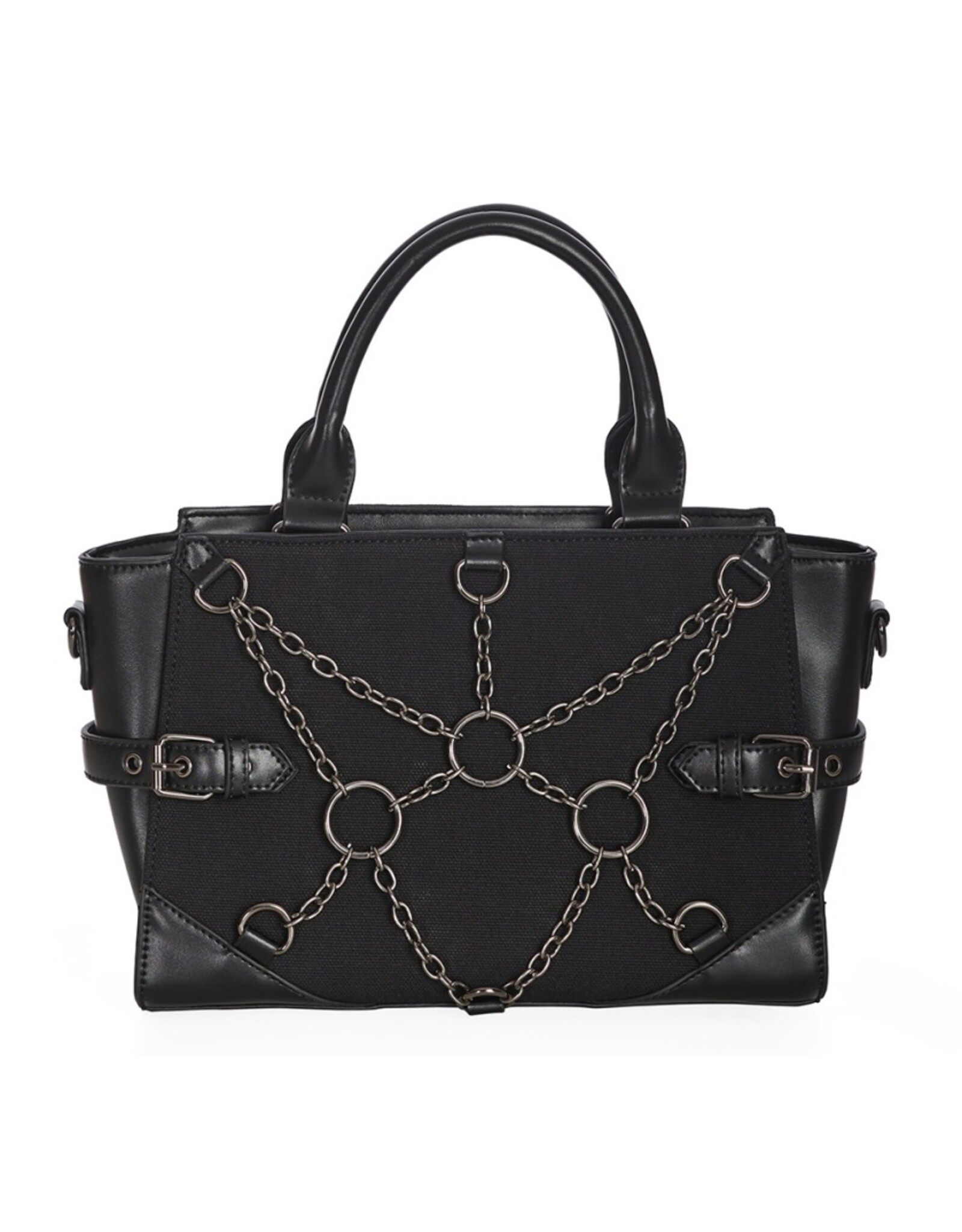 Banned Gothic Tassen Steampunk Tassen - Banned Black From Beyond Handtas met Kettingen