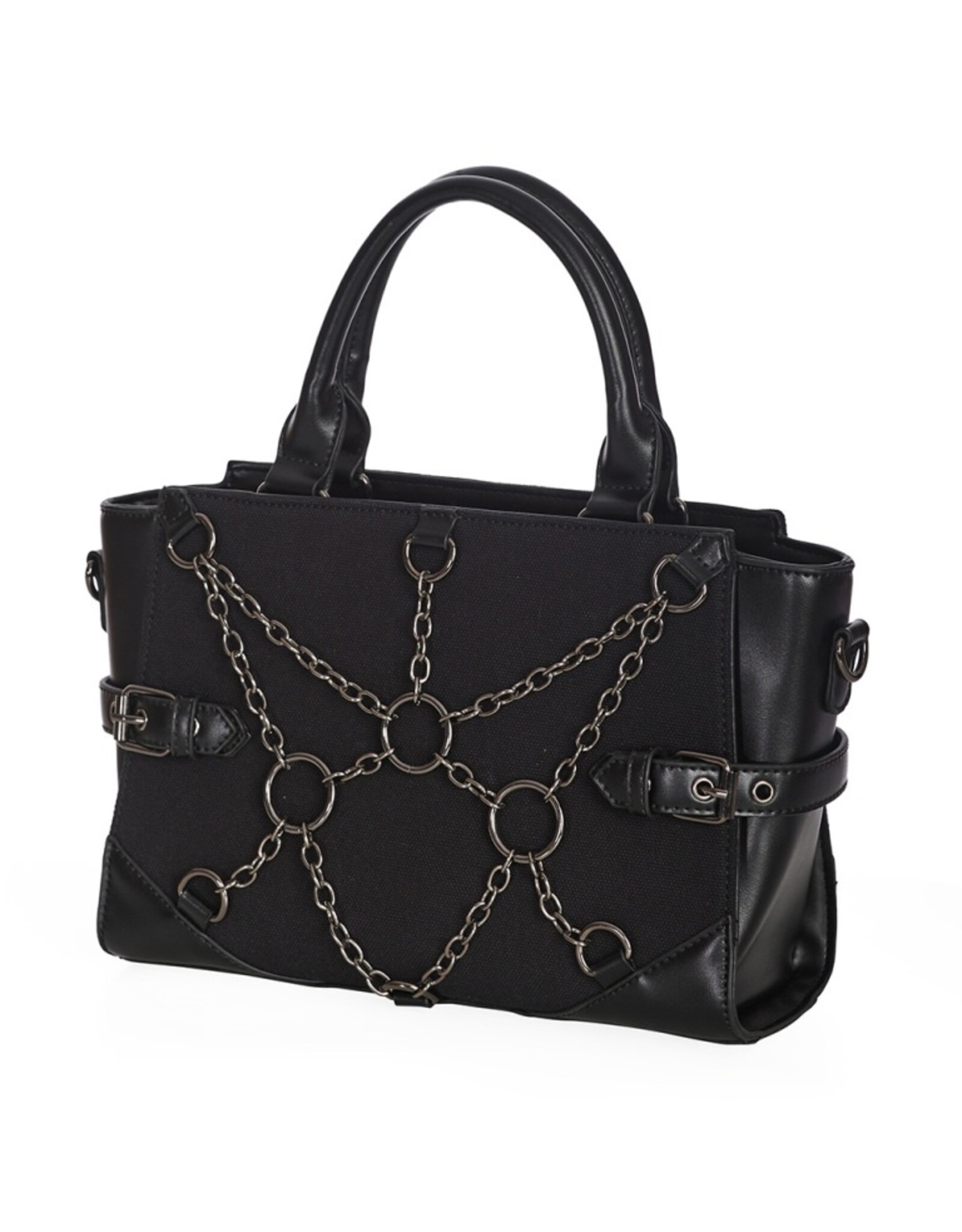 Banned Gothic Tassen Steampunk Tassen - Banned Black From Beyond Handtas met Kettingen