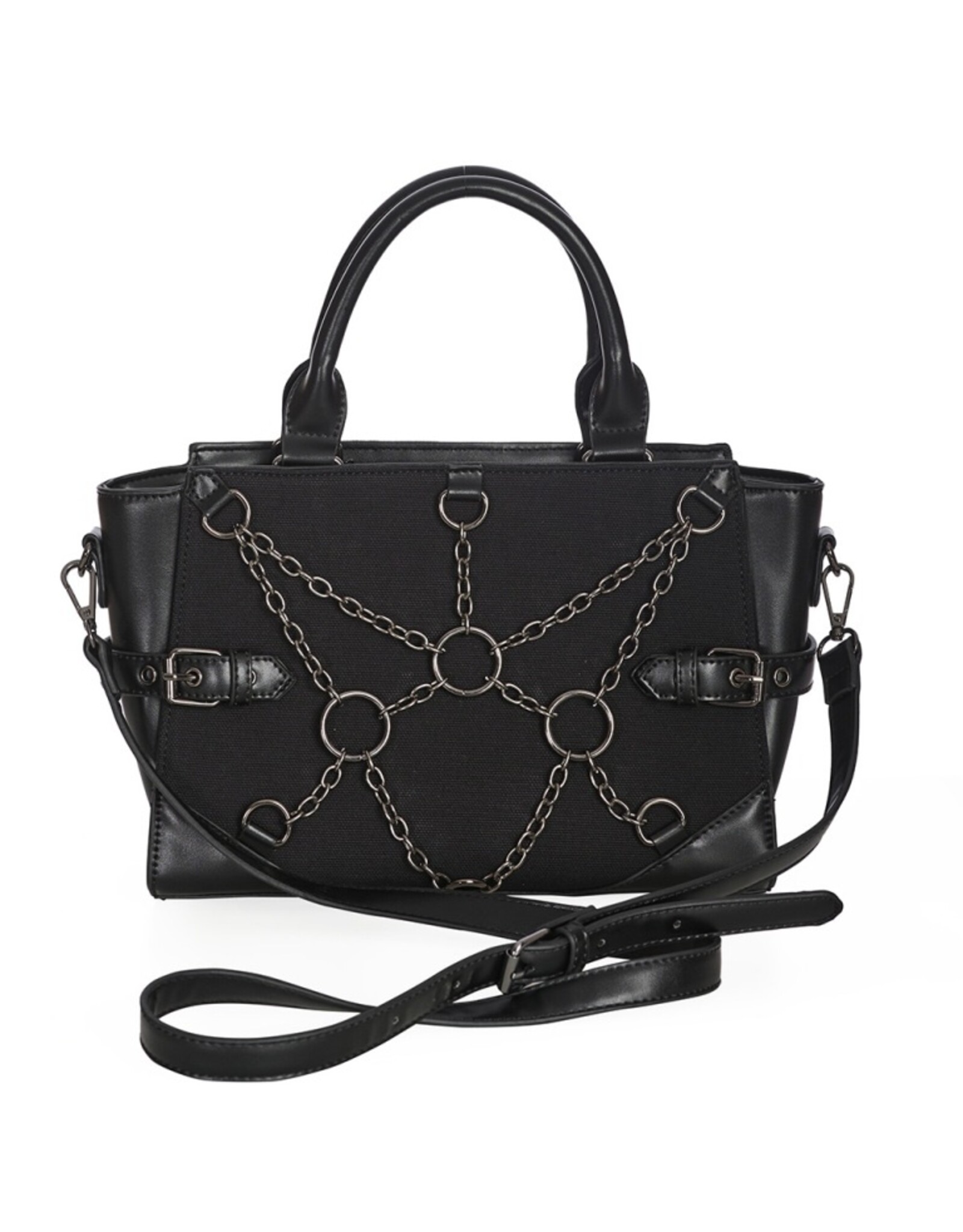 Banned Gothic bags Steampunk bags - Banned Black From Beyond Handbag with Chains