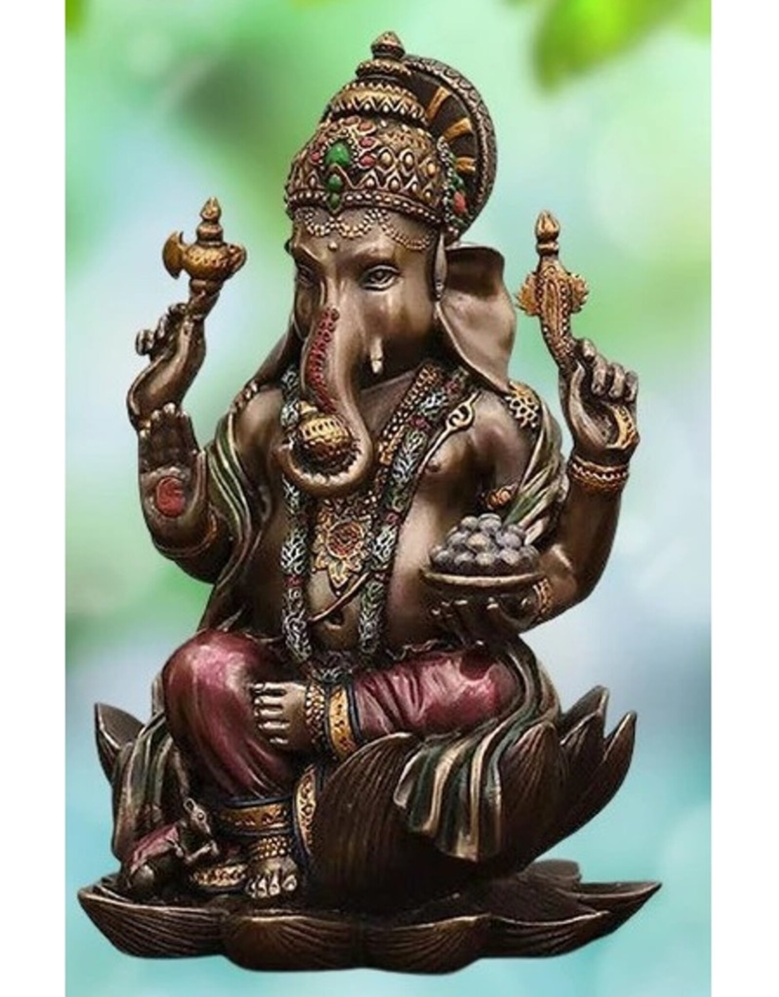 Veronese Design Giftware Figurines Collectables - Ganesha Hindu God Sitting 19cm Veronese Design