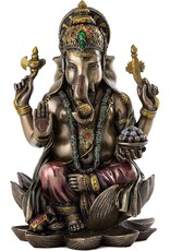 Veronese Design Giftware Beelden Collectables  - Ganesha Hindoeïstische God Zittend 19cm Veronese Design