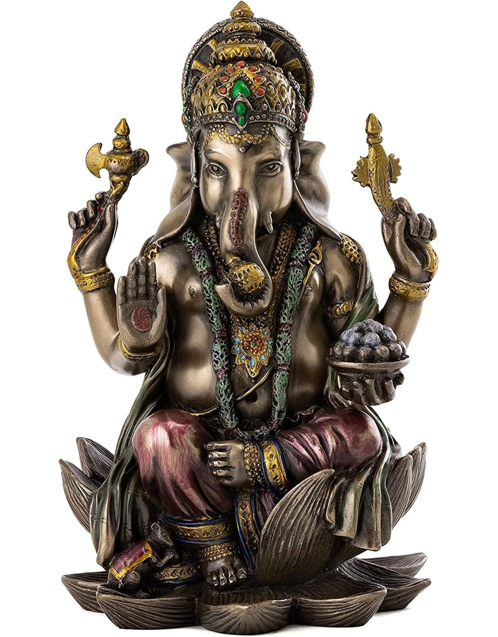Veronese Design Giftware Figurines Collectables - Ganesha Hindu God Sitting 19cm Veronese Design