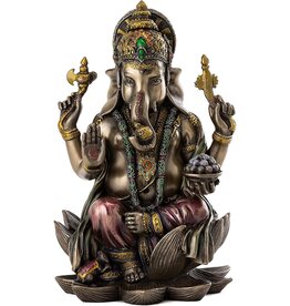 Veronese Design Ganesha Hindu God Sitting 19cm Veronese Design