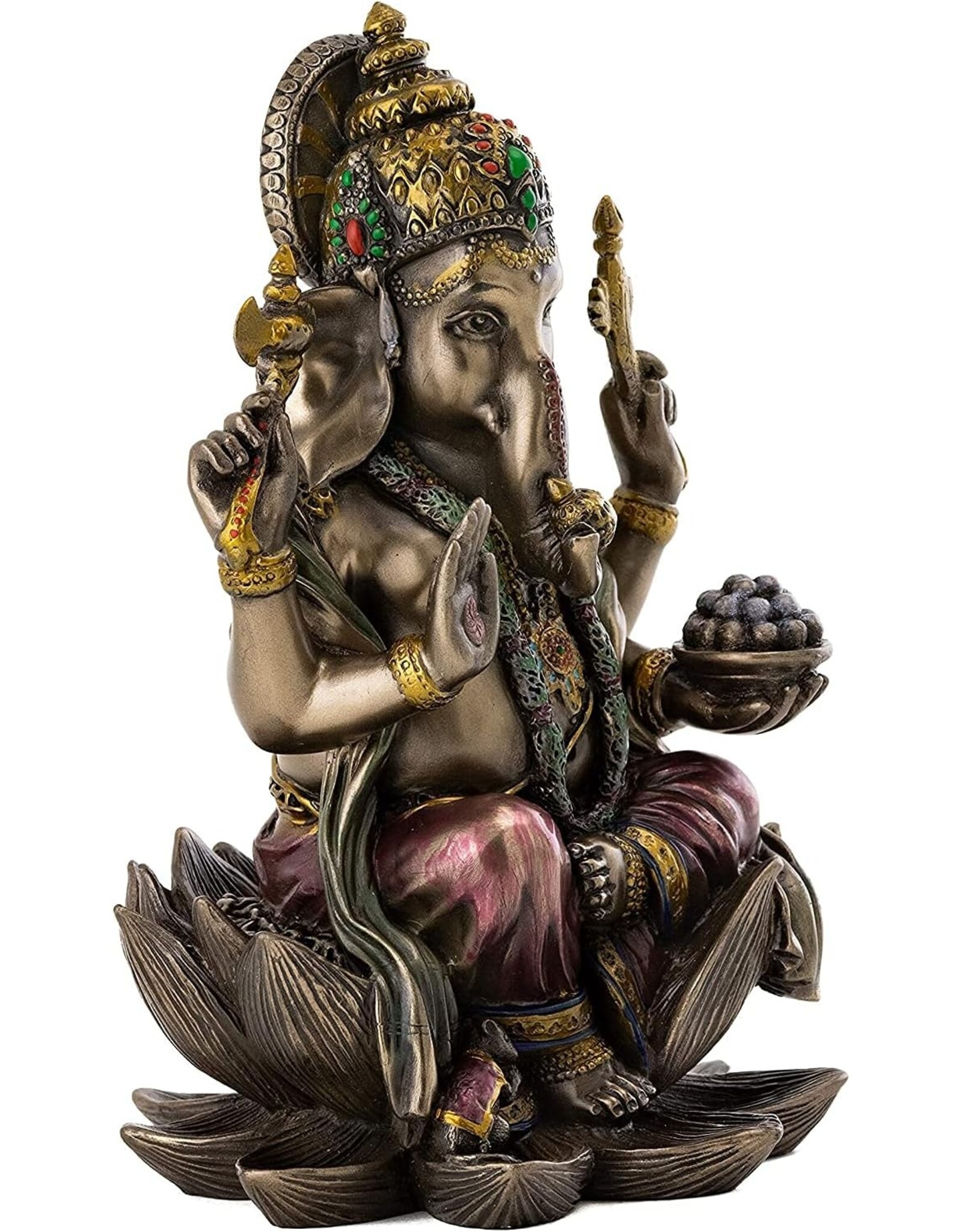 Veronese Design Giftware Figurines Collectables - Ganesha Hindu God Sitting 19cm Veronese Design