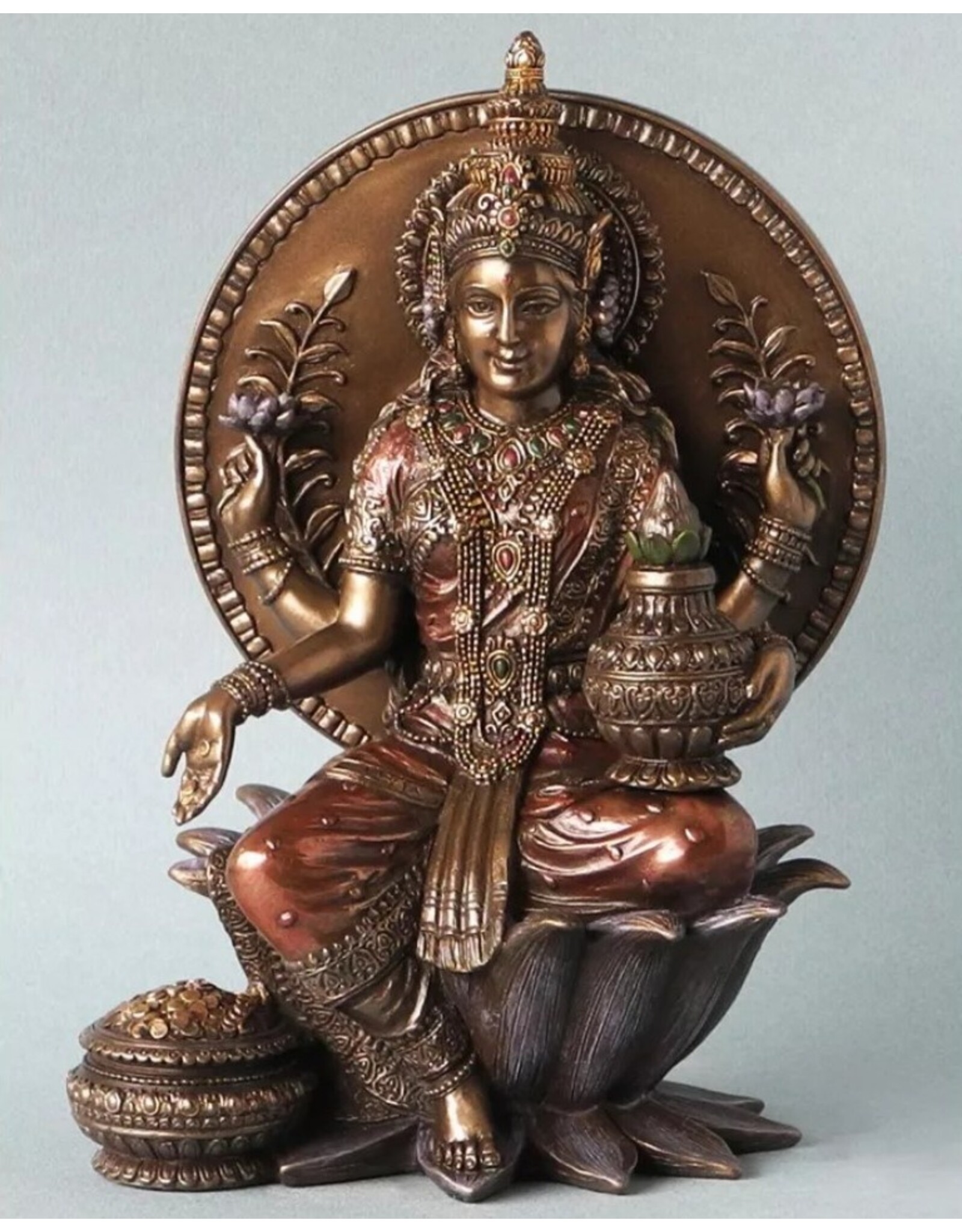 Veronese Design Giftware Figurines Collectables - Lakshmi Hindu Goddess 21cm Veronese Design