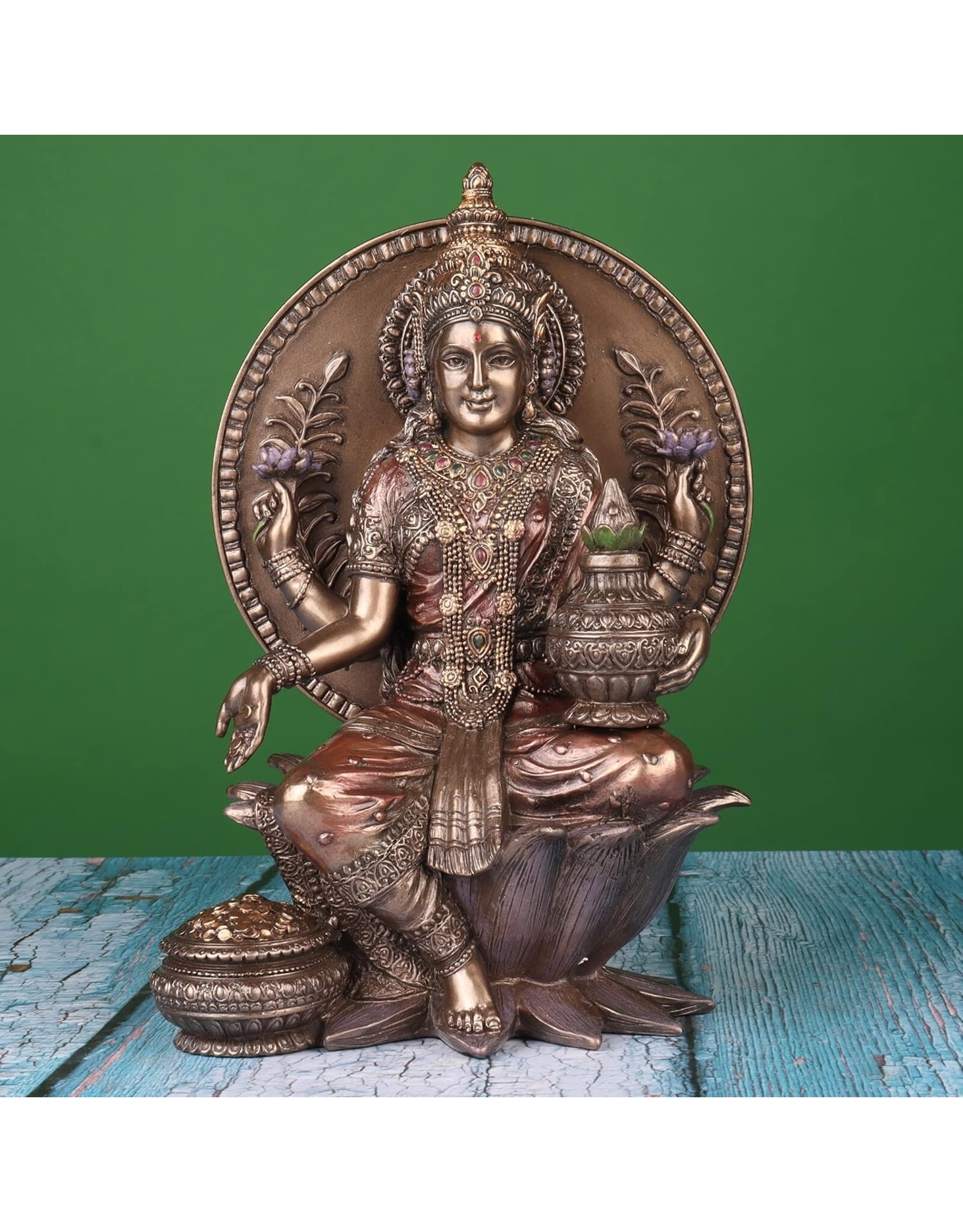 Veronese Design Giftware Beelden Collectables  - Lakshmi Hindoeïstische Godin 21cm Veronese Design