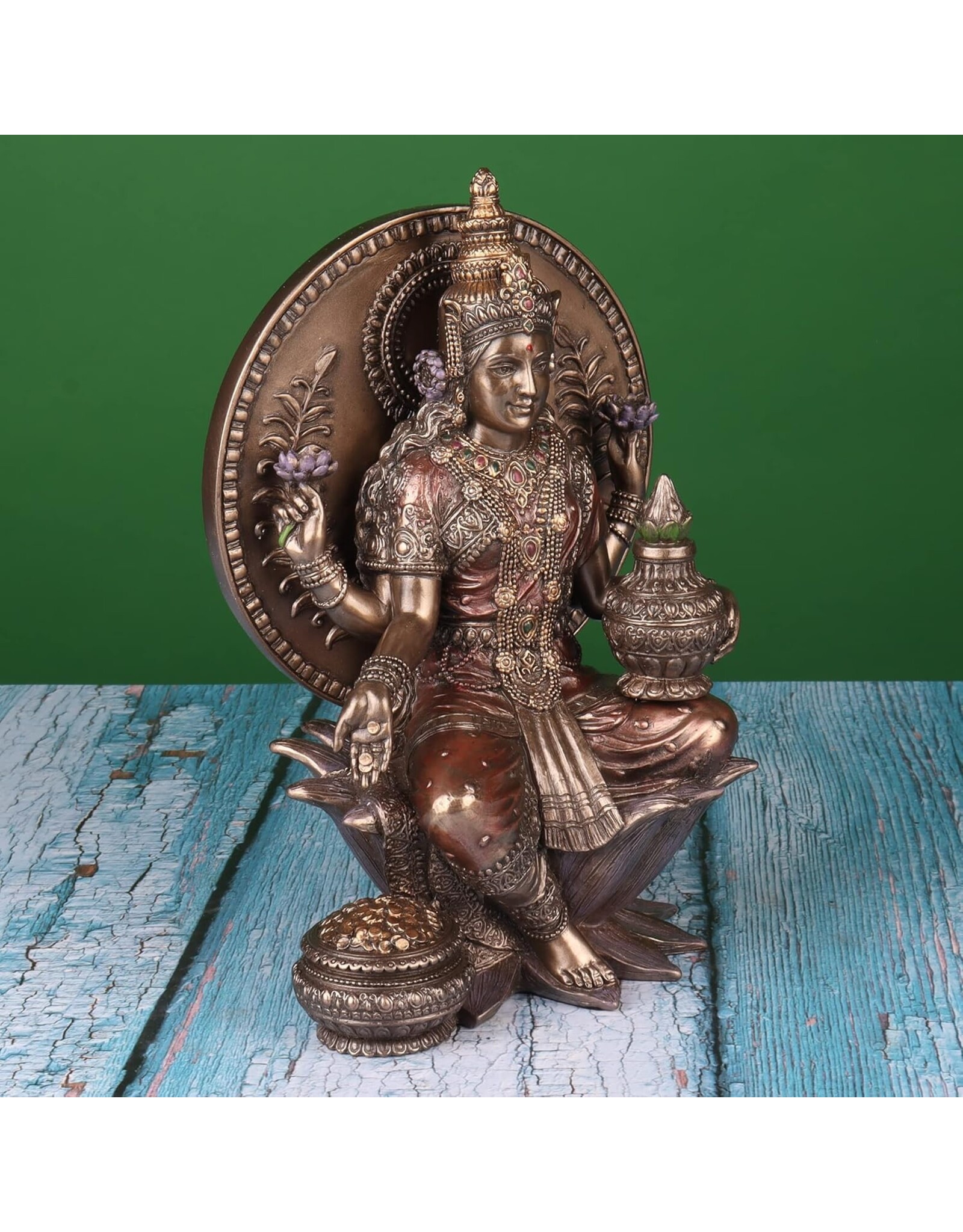 Veronese Design Giftware Beelden Collectables  - Lakshmi Hindoeïstische Godin 21cm Veronese Design