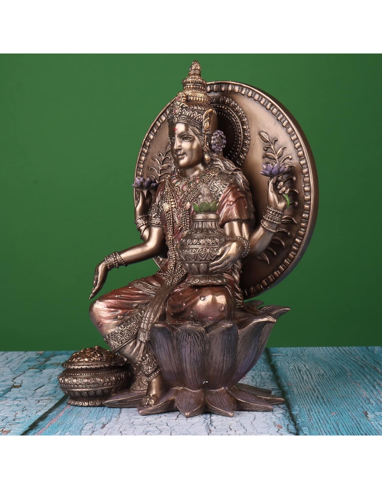 Veronese Design Giftware Beelden Collectables  - Lakshmi Hindoeïstische Godin 21cm Veronese Design