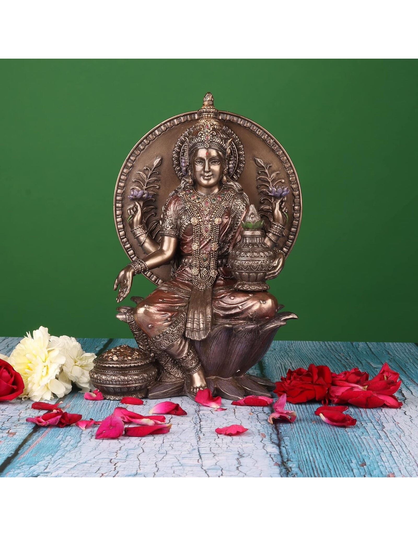 Veronese Design Giftware Figurines Collectables - Lakshmi Hindu Goddess 21cm Veronese Design