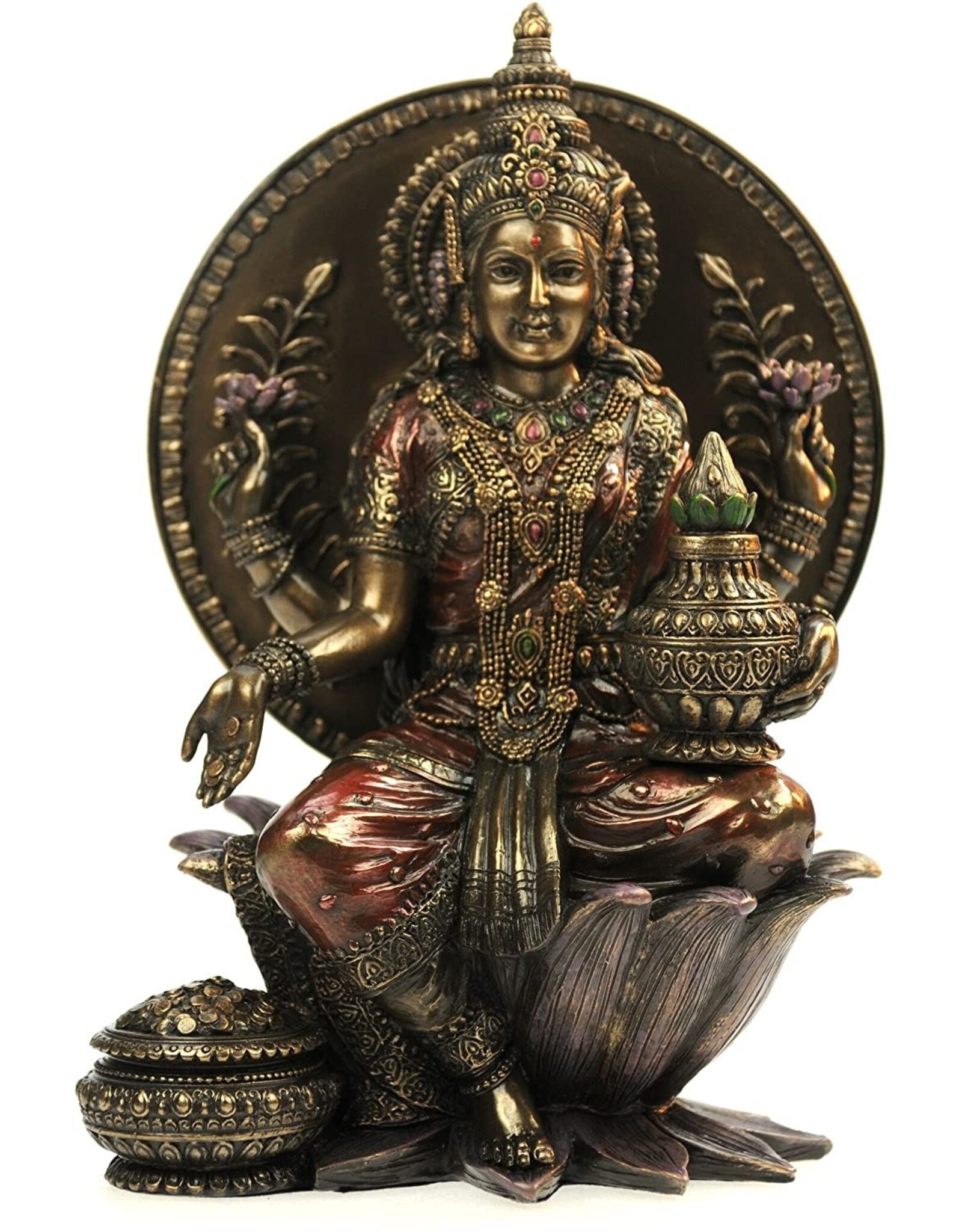 Veronese Design Giftware Beelden Collectables  - Lakshmi Hindoeïstische Godin 21cm Veronese Design