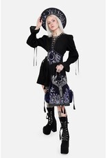 Restyle Fantasy tassen en portemonnees - Moonlit Meadow Donkerblauwe Fluwelen Rugzak