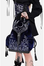 Restyle Fantasy bags and wallets - Moonlit Meadow Dark Blue Velvet Backpack