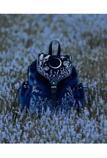 Restyle Fantasy bags and wallets - Moonlit Meadow Dark Blue Velvet Backpack