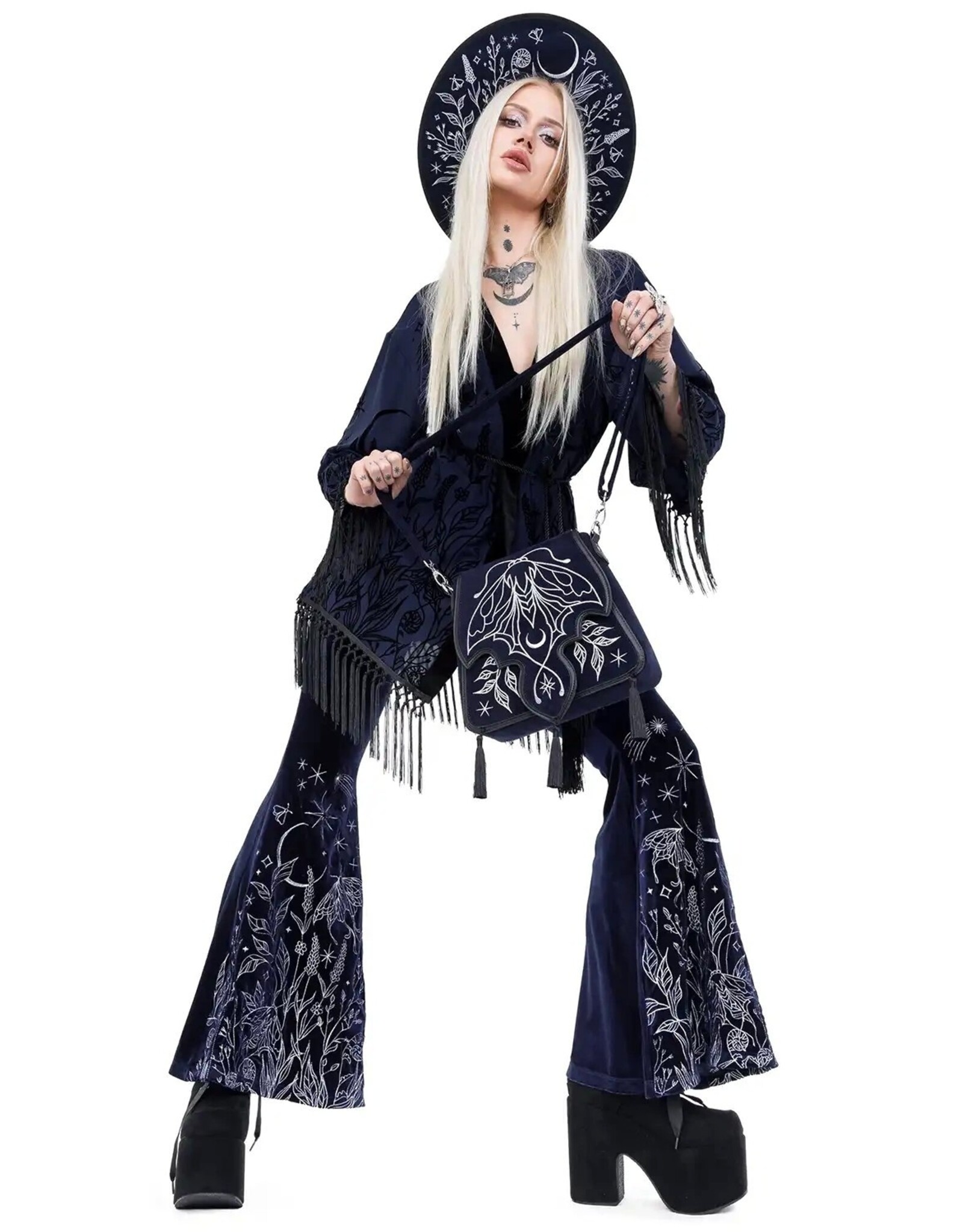 Restyle Gothic Tassen Steampunk Tassen - Stardust Schoudertas met Kwastjes - Restyle