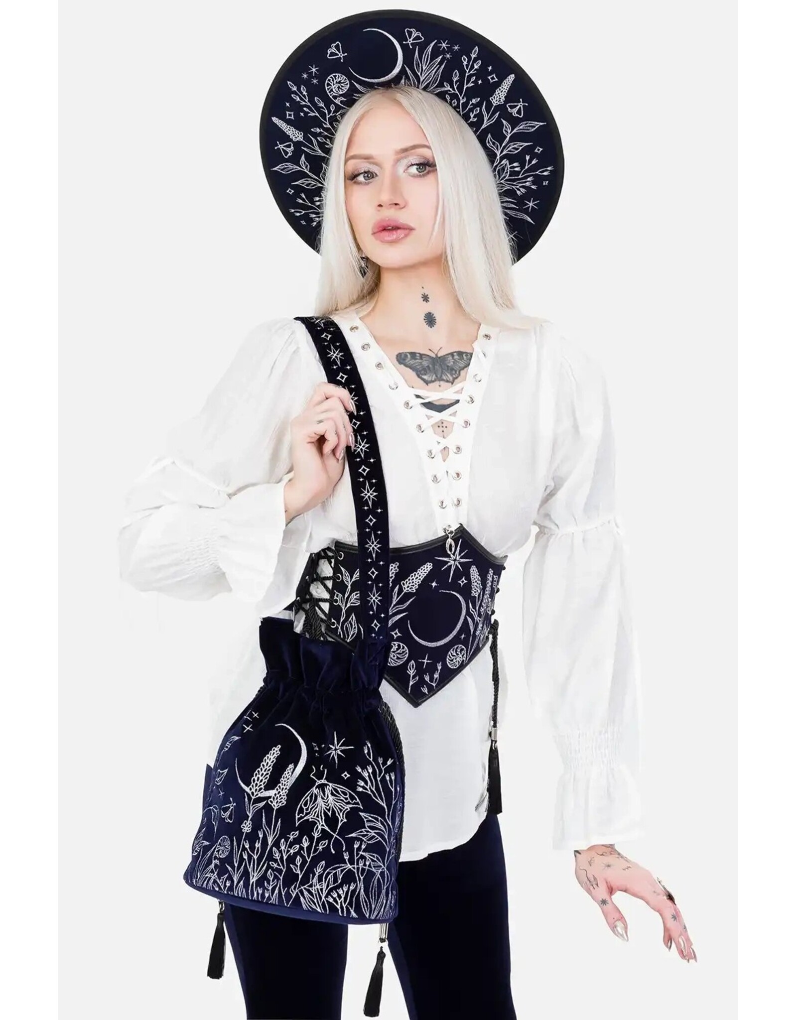 Restyle Gothic bags Steampunk bags - Lunar Eclipse Bucket Velvet Bucket Bag - Restyle