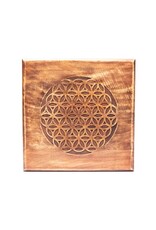 Trukado Miscellaneous - Altar table - side table Flower of Life - Acacia wood