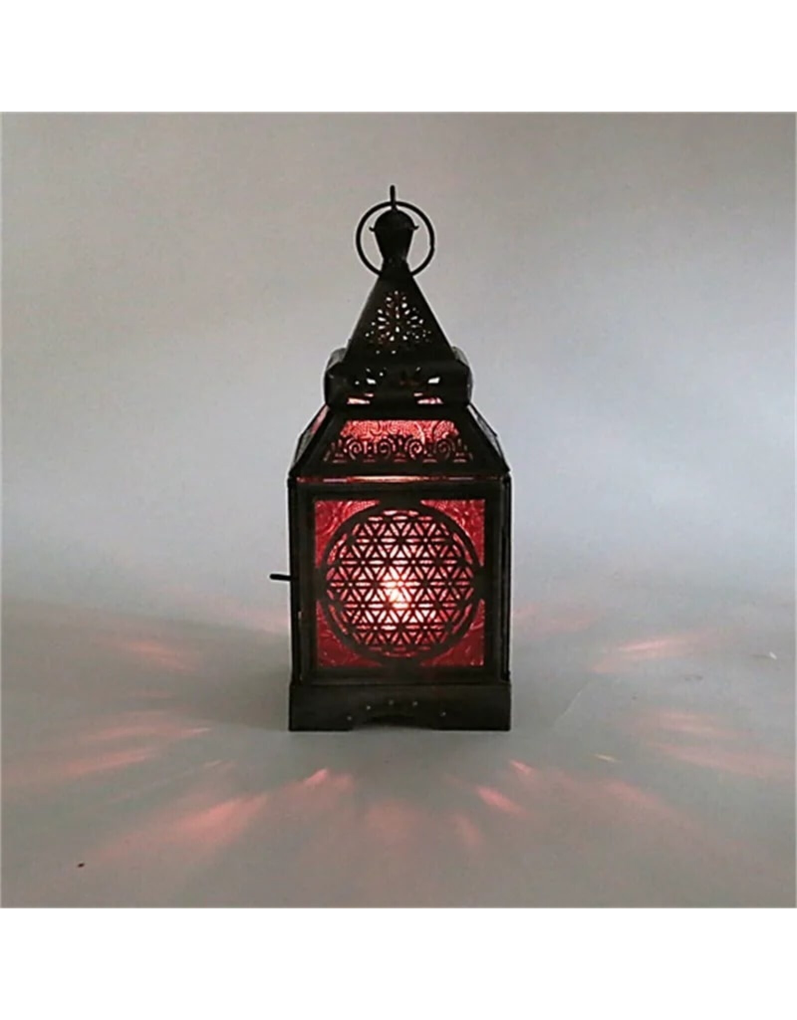 Trukado Miscellaneous - Tin Ambiance Light Oriental Lantern Flower of Life
