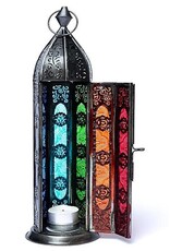 Trukado Miscellaneous -   Tin Ambiance Light Oriental Lantern 7 chakra's