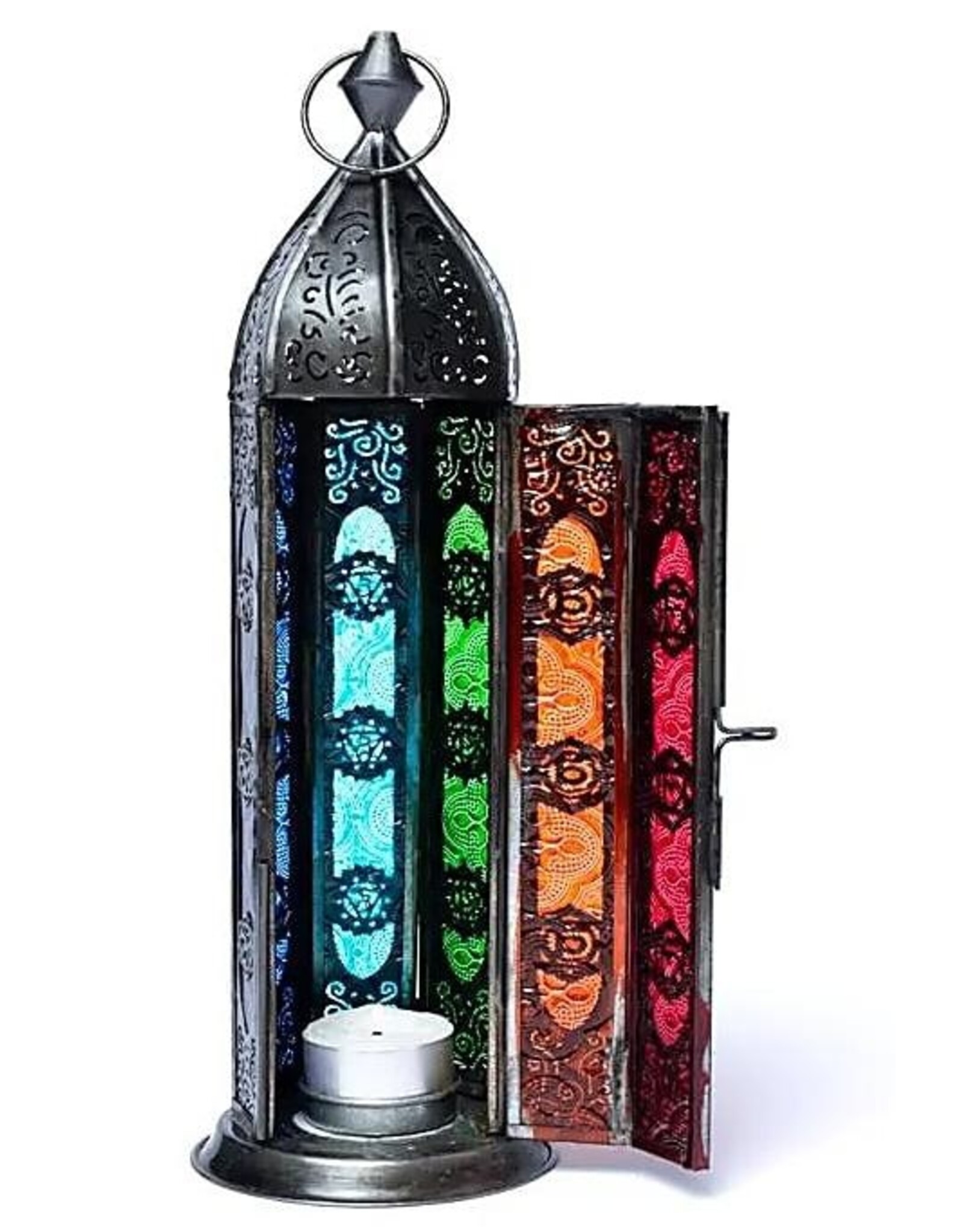 Trukado Miscellaneous -  Tinnen Sfeerlicht Oosterse Lantaarn 7 chakra's