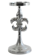 Diga Colmore Giftware, beelden, collectables - Kandelaar Franse Lelie Fleur de lis 28cm metaal