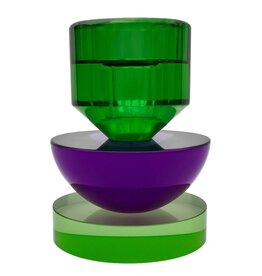 Diga Colmore Candle holder Crystal Glass Green-Purple 10cm