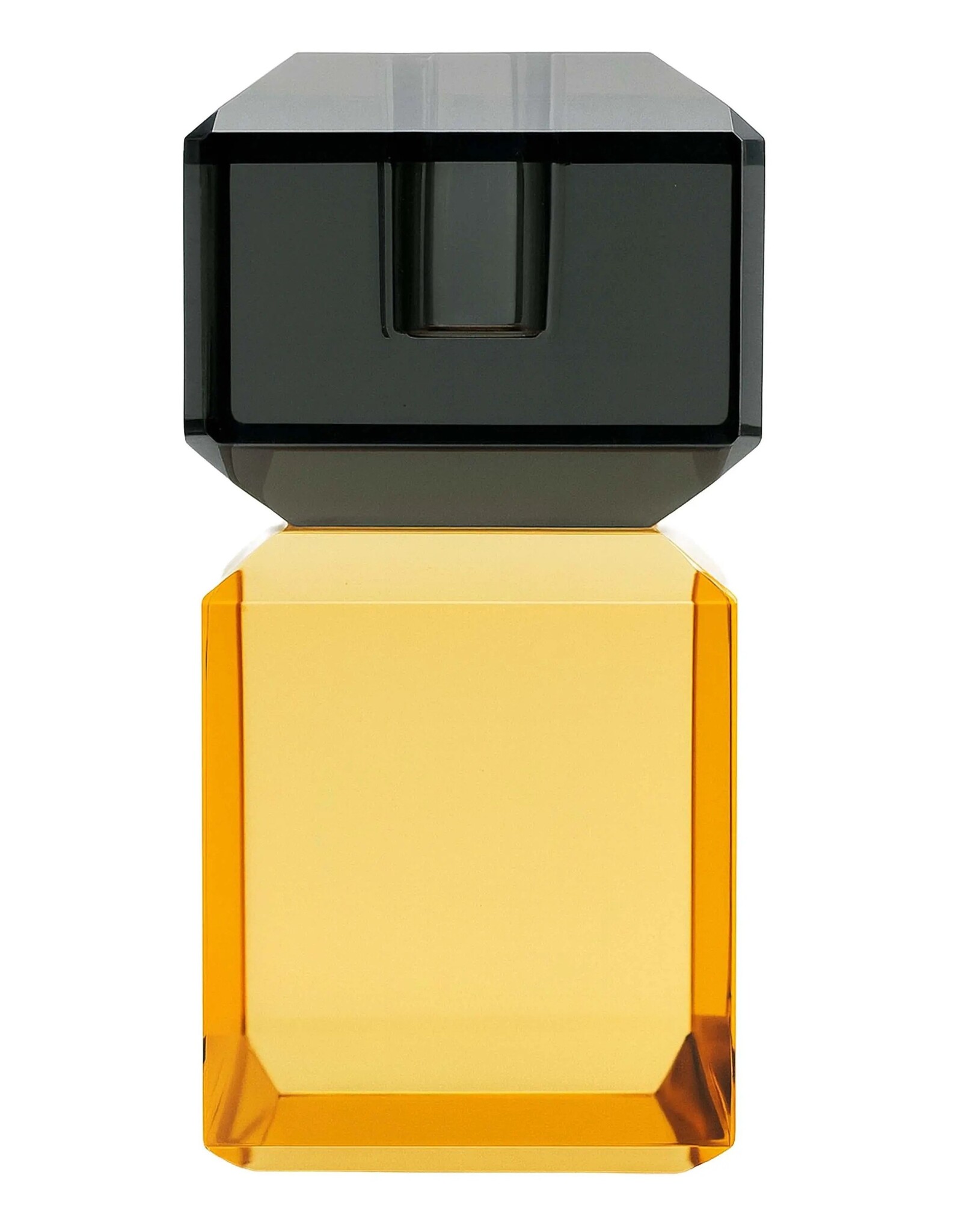 Diga Colmore Giftware & Lifestyle -  Kandelaar Kristalglas oranje-rokerig zwart 12cm