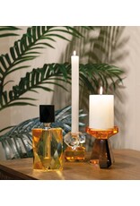 Diga Colmore Giftware & Lifestyle -   Candle holder Crystal Glass on Prism Base orange-brown 12cm