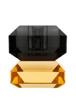 Diga Colmore Giftware & Lifestyle -  Kandelaar Kristalglas oranje-rokerig zwart 8cm