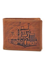 Hütmann Leather wallets - Hütmann Leather Wallet with Truck brown