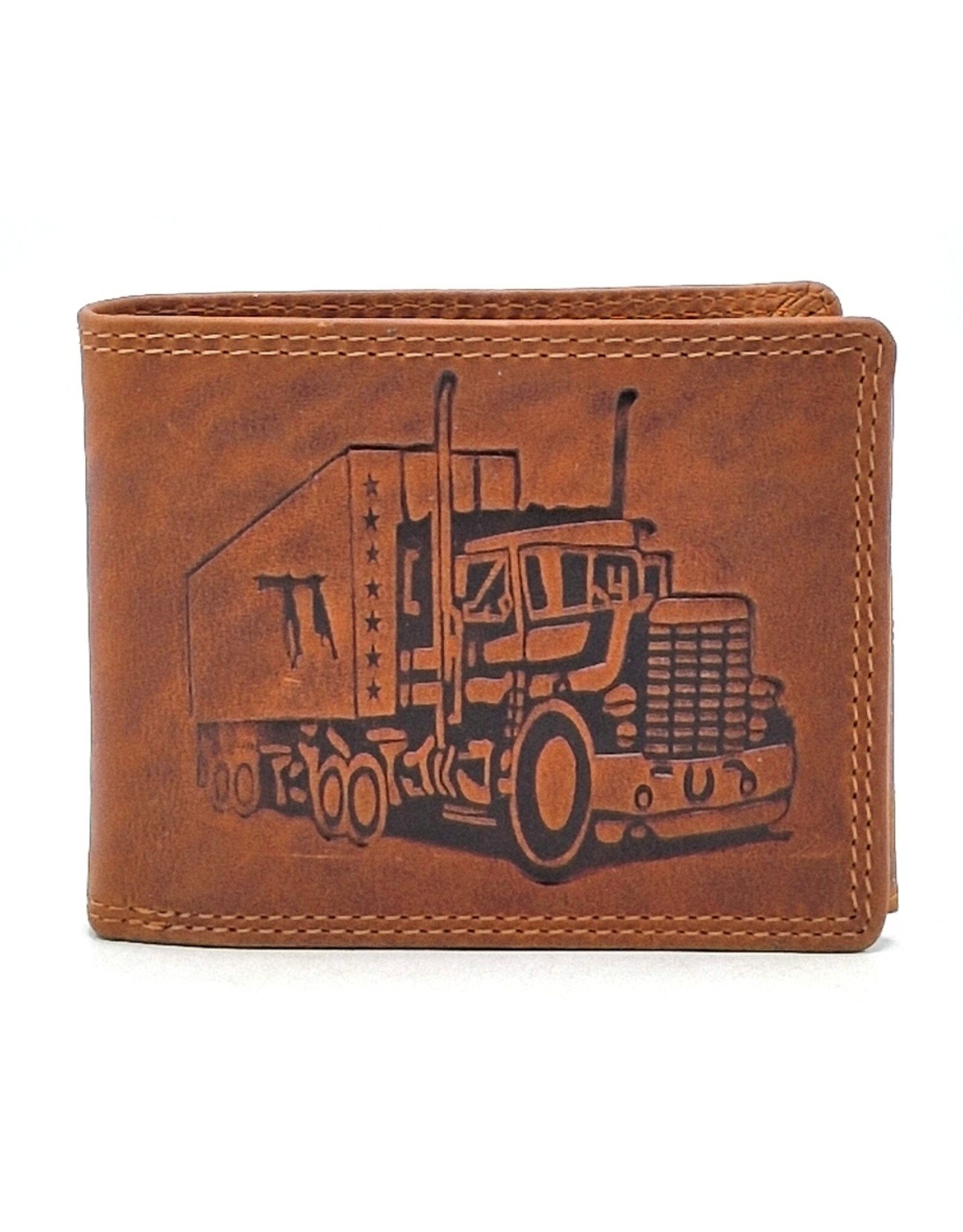 Hütmann Leather wallets - Hütmann Leather Wallet with Truck brown