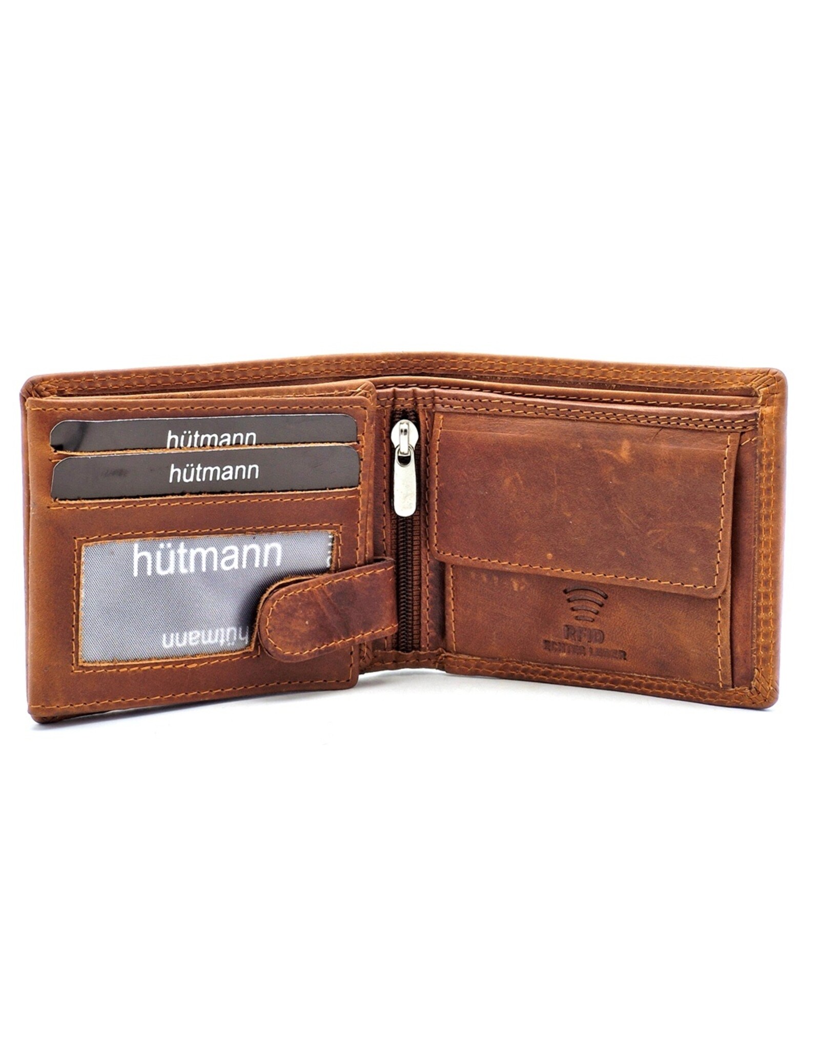 Hütmann Leather wallets - Hütmann Leather Wallet with Truck brown