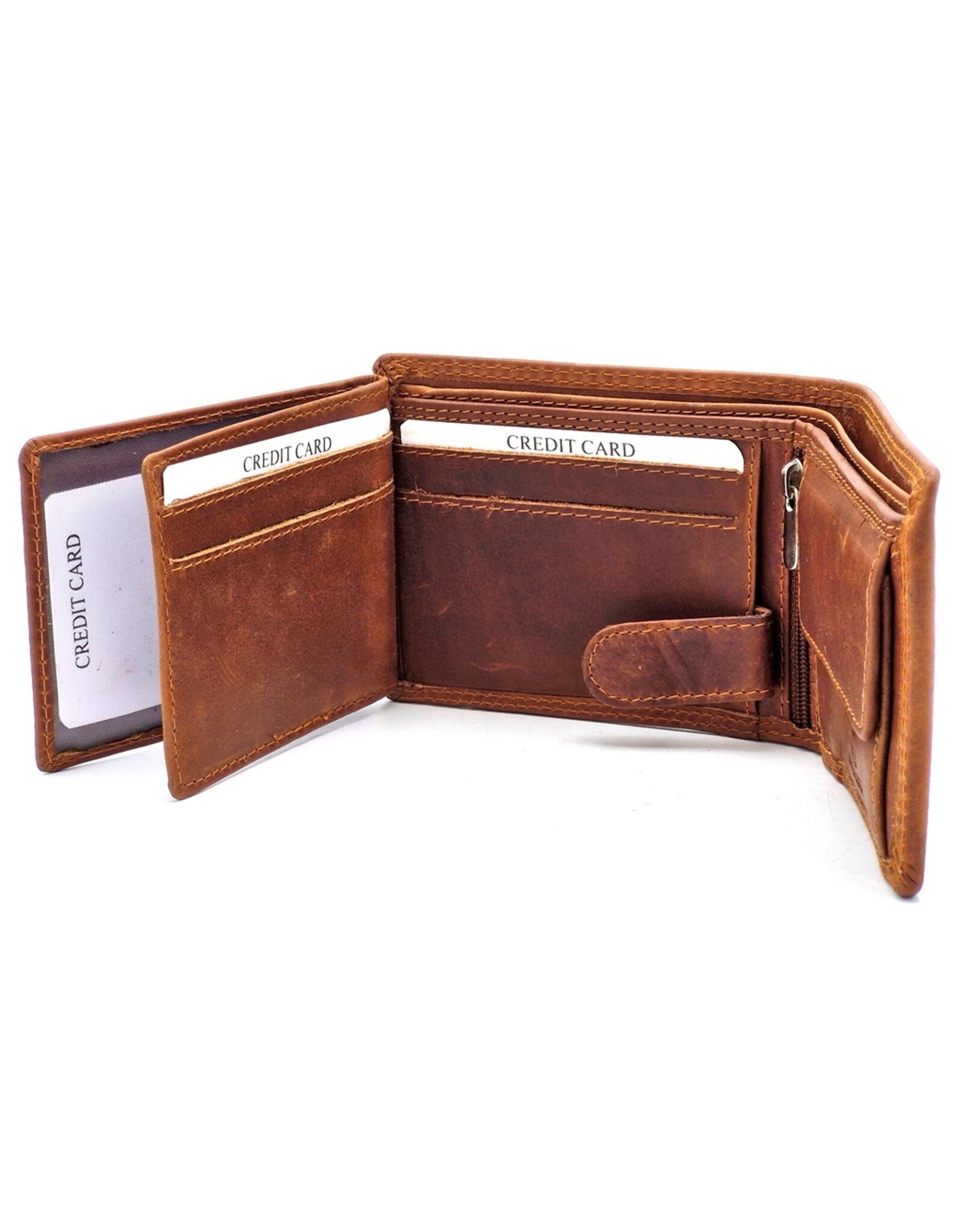 Hütmann Leather wallets - Hütmann Leather Wallet with Truck brown