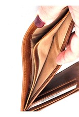 Hütmann Leren portemonnees - Hütmann Leren Portemonnee met Vrachtwagen bruin