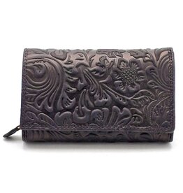 Hunters Hunters Wallet with Floral Embossing black