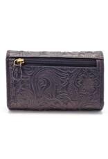 Hunters Leather wallets - Hunters Wallet with Floral Embossing black