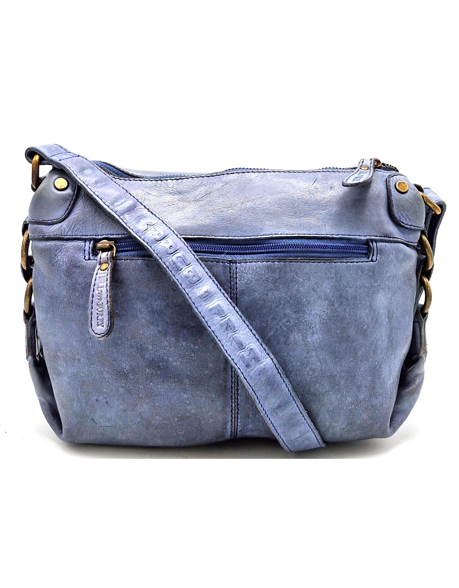 HillBurry Leather bags - HillBurry Shoulder bag Washed Leather Kangaroo Blue